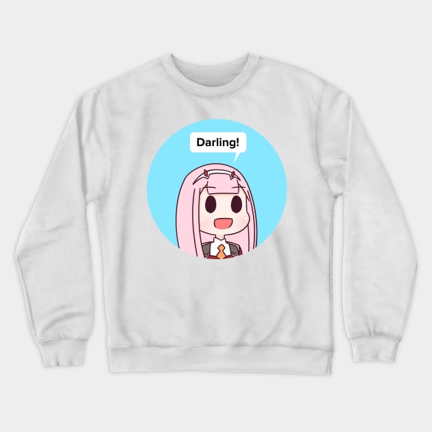 Darling in the franxx zero two Crewneck Sweatshirt by Oricca